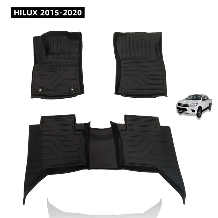 Factory Direct Sales 3D TPE Car Floor Mat For HILUX 2015-2020