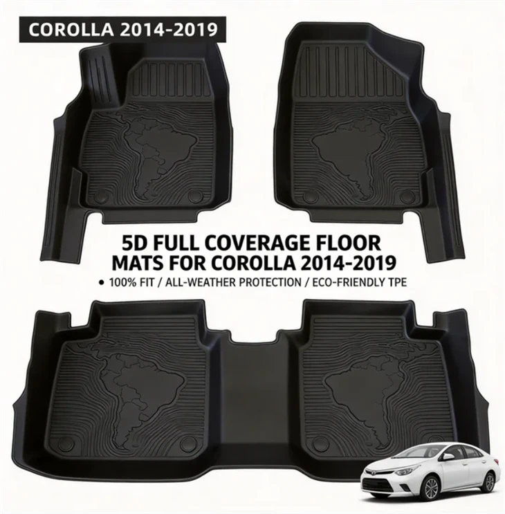 Ultra High Side 5D TPE Car Mats Seamless Edge Protects Original Floor high quality